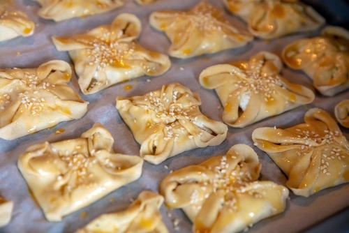 Kalitsounia,Traditional,Crete,Island,Easter,Food,,Greece.,Kaltsounia,Cretan,Homemade