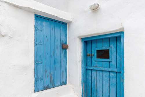 Blue,Door,Window,Folegandros