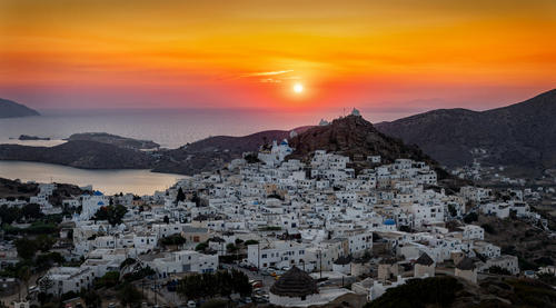 Beautiful,,Panoramic,Summer,Sunset,View,To,The,Picturesque,Village,Of