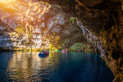 Melissani,Lake,On,Kefalonia,Island,,Greece.,Melissani,Cave,(melissani,Lake)