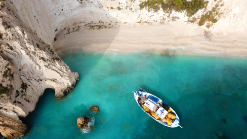 Aerial,Drone,Top,View,Photo,Of,Colourful,Wooden,Traditional,Fishing