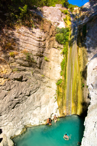 Nidri,Waterfalls,And,Small,River,In,Lefkada,Island,,Greece,On