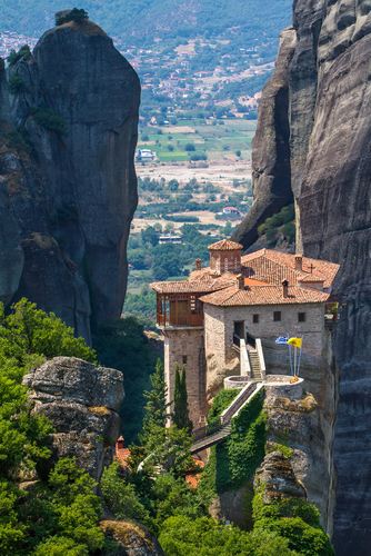 The,Holy,Monastery,Of,Rousanou,(st.,Barbara),At,Meteora,,Trikala
