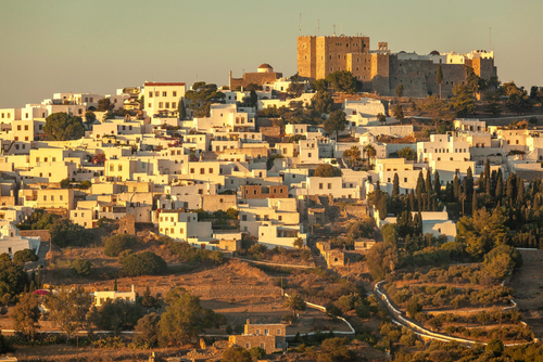 Monastery,Of,St.,John,The,Theologian,On,Island,Patmos,,Greece