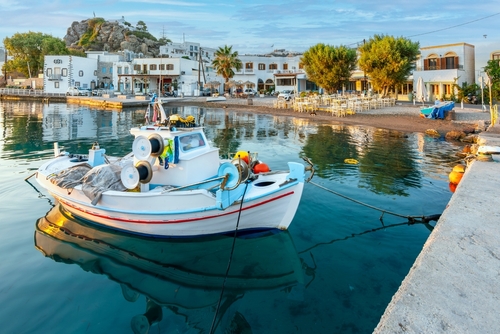 Skala,Village,Harbour,View,In,Patmos,Island.,Patmos,Island,Is