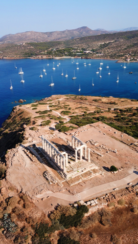 Aerial,Drone,Bird's,Eye,View,Of,Archaeological,Site,Of,Cape