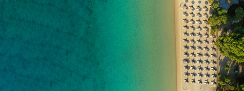 Aerial,Drone,Ultra,Wide,Panoramic,Photo,Of,Famous,Sandy,Beach