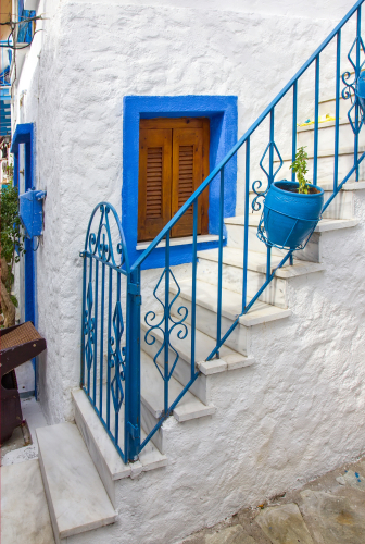 Street,View,On,Skiathos,Island,,Greece