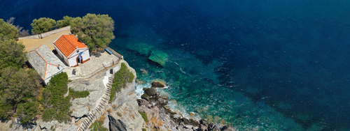Aerial,Drone,Panoramic,Photo,Of,Picturesque,Chapel,Of,Saint,John