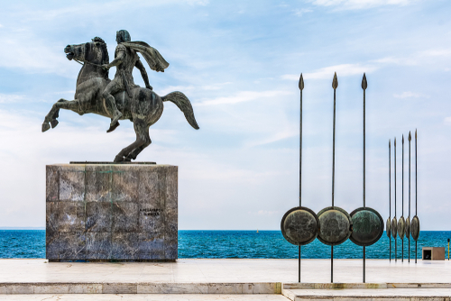 Thessaloniki,,Greece,-,August,16,,2018:,Statue,Of,Alexander,The