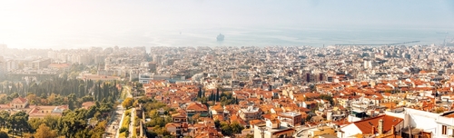 Panoramic,View,Of,The,City,Of,Thessaloniki,And,The,Sea