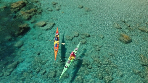 Kayak in Milos