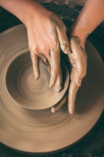 pottery-making