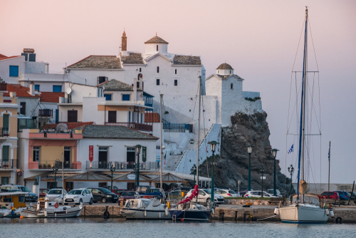Skopelos,,Greece,-,Octobeor,2019:,Iconic,View,Of,Skopelos,Town
